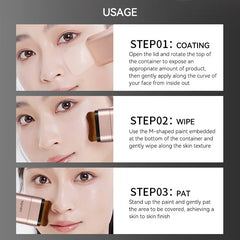 Clear and Moisturizing Foundation with a Natural Glow, Hydrating, Bling, Radiance, Thin and Lightweight Double-Ended Makeup Foundation That Can Be Rotated for Easier Application, with Its Own Brush for Waterproofing, Making I