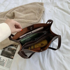 Womens Leather Tote Shopper Bag Large Capacity Style