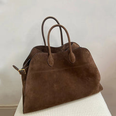 Tote Bag Women's New Autumn and Winter High-end Niche Design Large-capacity Shoulder Bag Retro Commuter Handbag