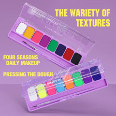 8 Color Face Body Paint Palette Water Soluble Fluorescent UV Makeup Halloween Party Cosmetics Fancy Dress Beauty