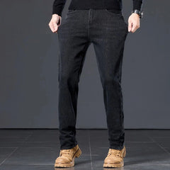 Men's Straight Jeans Autumn New Casual All-match Trousers Business Pants