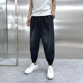 Men's Trendy Washed Blue Jeans Hipster Fashion Harem Pants