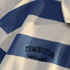 T Polo Shirts For Men Black Tops Oversize Male Clothes Big Size Embroidery Stripe Luxury Casual Full Sleeve High Brand Aesthetic