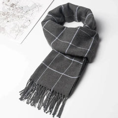 2023 New Winter Men Scarf Keep Warm Cashmere Scarves Casual Brand Designer Pashmina Neckerchief Tassel Business Shawl Wrap