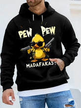 The new men's hoodie for the autumn of features a street casual and fashionable 3D duck print that is cool and soft
