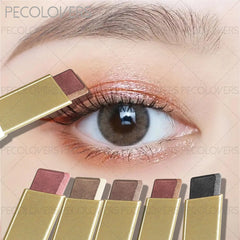 Eyeshadow Stick 2in 1 Double Color,Gradient Velvet Shadow Stick,Waterproof,Lasting Shimmer,Eyeshadow Stick