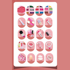 Makeup Toy Kits with Cosmetic Case Portable Playset Kids Washable Makeup Girls Toys for Kids Toddlers Girls Present Gift