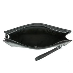 Mens Business Clutch Bag Large Capacity Plaid Style