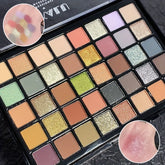 40-Color Eyeshadow Palette-Matte,Shimmer & Satin Finishes in Earthy Browns,Nudes & Multicolor Tones for Stunning Eye Makeup Look