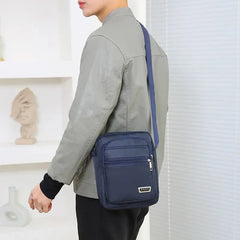 Men's Shoulder Bag Business Leisure Large Capacity Portable Handbag Multi Layer Waterproof Summer Male's Crossbody Bags