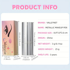 Metallic Lipstick Longlasting Glitter Lip Glaze Waterproof Moisturize Red Luminous liptint Shimmer Shiny Lipgloss Makeup