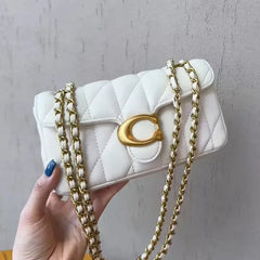 Luxury women's crossbody bag with premium leather, vintage design, and adjustable removable shoulder strap.