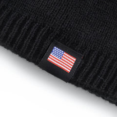 Men's Skullies Beanies Knitted Wool Hats Men Winter Knitting Thick Beanie Hat Double Layer Solid Color Velvet Warm Bonnet Cap