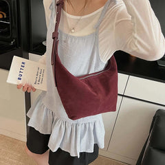 Crossbody Bags for Women Large Capacity Luxury Handbags Suede Leather Shoulder Bags Female Casual Travel Hobos Bag Vintage Sac