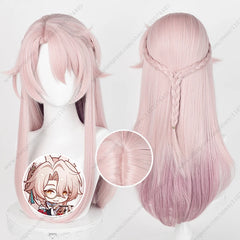 Game Jiaoqiu Cosplay Wig 68cm Long Pink Gradient Heat Resistant Synthetic Hair Halloween