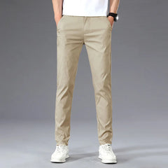 Casual Pants Men's Summer Thin Slim-fit Straight Pants Men's Casual Trousers Men