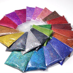 10g/bag 0.2mm Laser Nail Glitter Powder Multi Colors Diamond Rainbow Linear Glitter Gel Polish Holographic Shimmer Pigment New