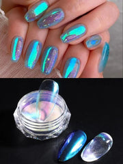 1 G 1 PCS Nail powder Nail Pigment Holographic Mirrorlridescent Mermaid Rubbing DustGlitter Gel Polish ManicureDecoration