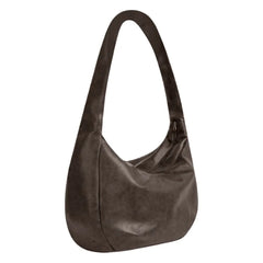 Tote Bag Vintage Style Men's Crossbody Bag PU Leather Large Capacity Shoulder Bag Large Size Pleated Tote Bag Daily