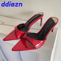 Red Pointed Toe High Heels Elegant Fashion Pumps