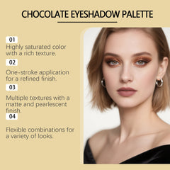 Chocolate Eyeshadow Palette Matte Shimmer Neutral Brown Tones Makeup Palette Highly Pigmented Daily Wear Makeup Cool Tones