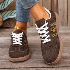 Women Sneakers Outdoor Casual Flats Vulcanize Shoes Fashion Round Toe Lace Up Comfortable Flat Shoes for Women Zapatos De Mujer