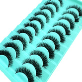 10 Pairs Faux Mink Eyelashes Handmade False Eyelashes Natural Nude Makeup Simulation Cross Messy Eye 3D Curly Eyelashes