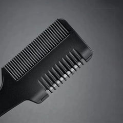 Hair Cutting Comb Black Handle Hair Brushes with Razor Blades Barber Scissors Hair Salon Thinning Hairdressing DIY Styling Tools
