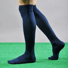 Football Socks Men'S Sports Soccer Socks Solid Color Over Knee Socks Casual Breathable Socks Men'S Training Socks Ball Socks
