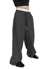 Mens Sweatpants Straight Fit Joggers for Sports and Streetwear Loose Oversized Casual Pant Drawstring Multi-pocket Men Long Pant