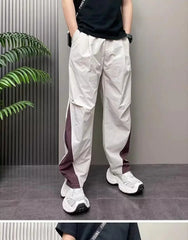 Casual Cargo Pants For Men Daily Wear Lightweight Loose Fit With Pockets Spring And Summer Fashionable Design