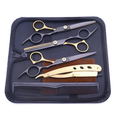 Hair Scissors Set - Thinning & Texturing Shears Barber Tools for Styling, Cutting, Layered Hair