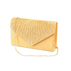 Evening Clutch Bag for Women - Wedding Party Shoulder Messenger Handbag Fashionable Shiny Crossbody Women's Bag