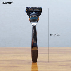 iRAZOR 5-Blade Men's Razor for Shaving Square Heavy-Duty Manual Safety Razor Beard Shaver Barber Accessories