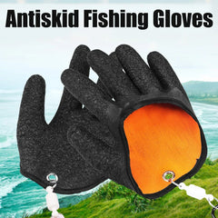 Anti-Slip Full Finger Fishing Gloves Cutproof Durable Work Gloves Fisherman Protect Hand Fish Grab Latex Hunting Gloves