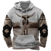 Men Hoodies Western 3d Print Cowboy Women Hooded Sweatshirts Men Oversized Pullovers Vintage Streetwear Clothing Kid Hoodie