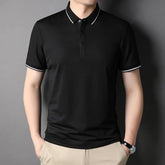 New Male Casual Shirts Men's Fashion Solid Short Sleeved Polo Shirt Summer Breathable Comfortable Versatile Top Man T-shorts