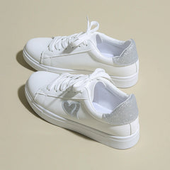 Shoes Female 2025 Brand PU Women's Vulcanize Shoes Hot Sale Women Sneakers Low Heel Lace Up Outdoor Walking Ladies Casual Shoes