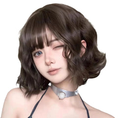 Black Short Curly Hair Wig for Women High Quality Synthetic Natural Big Wave Fashion Ladies Wig