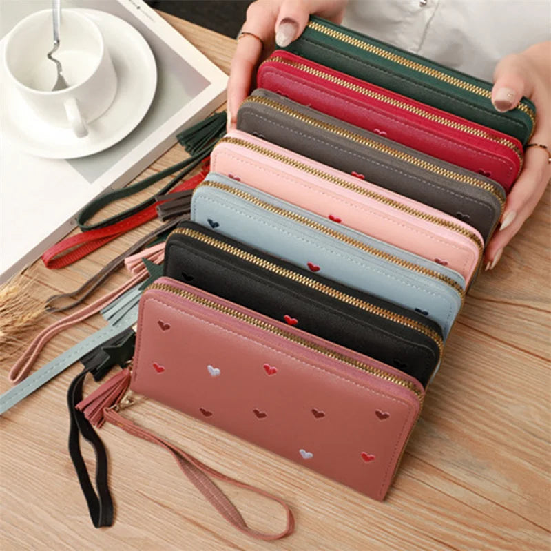 Women’s Long Wallets Purses Luxury Love Heart Wallets