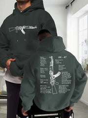 Men's New Trendy Autumn and Winter Hoodies Casual Daily Drawstring Hoodies Creative Design Printed Unisex Tops