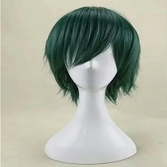 Synthetic Hair Layered Short Straight Mint Green Cosplay Wig