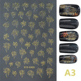 Nail Fireworks Stickers Flash Multicolour Decoration Stereoscopic Self-Adhesive Nail Salon Nail Accessories DIY