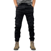 Cargo Pants for Mens Elastic Casual Trousers Zipper Multi Pocket Joggers Male Trousers Work Pants Jogging Pants