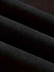 Men's Black Straight Fit Jeans - Casual Minimalist Denim Pants