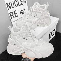 Shoes for Men High Quality Platform Sneaker Fashion High-top Leather Sports Men Shoes Thick-soled Casual Shoes Zapatillas Hombre