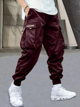 Men's Cargo Pants, Casual, Sporty, Outdoor, Large Pockets, Lightweight, Legging, Cropped Slacks 06B