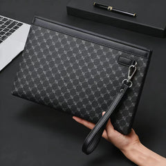 Men's Clutch Bag, Large Capacity, Business Casual, Plaid Trendy Bag, Classic Style Handbag, Men's Bag