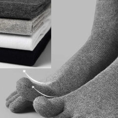 Socks with Fingers Men Fashion Sweat-absorbing Men's Breathable Sweat Toe Socks Comfortable Cotton Elastic Sports Business Socks