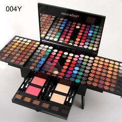 180 Color Matte Shimmer Blush Set with Black Eyeliner Piano Eyeshadow Palette Mother's Day Makeup Gift Kit Beauty Enthusiasts